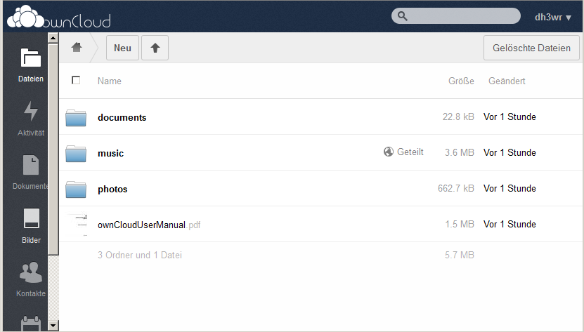 owncloud screeshot